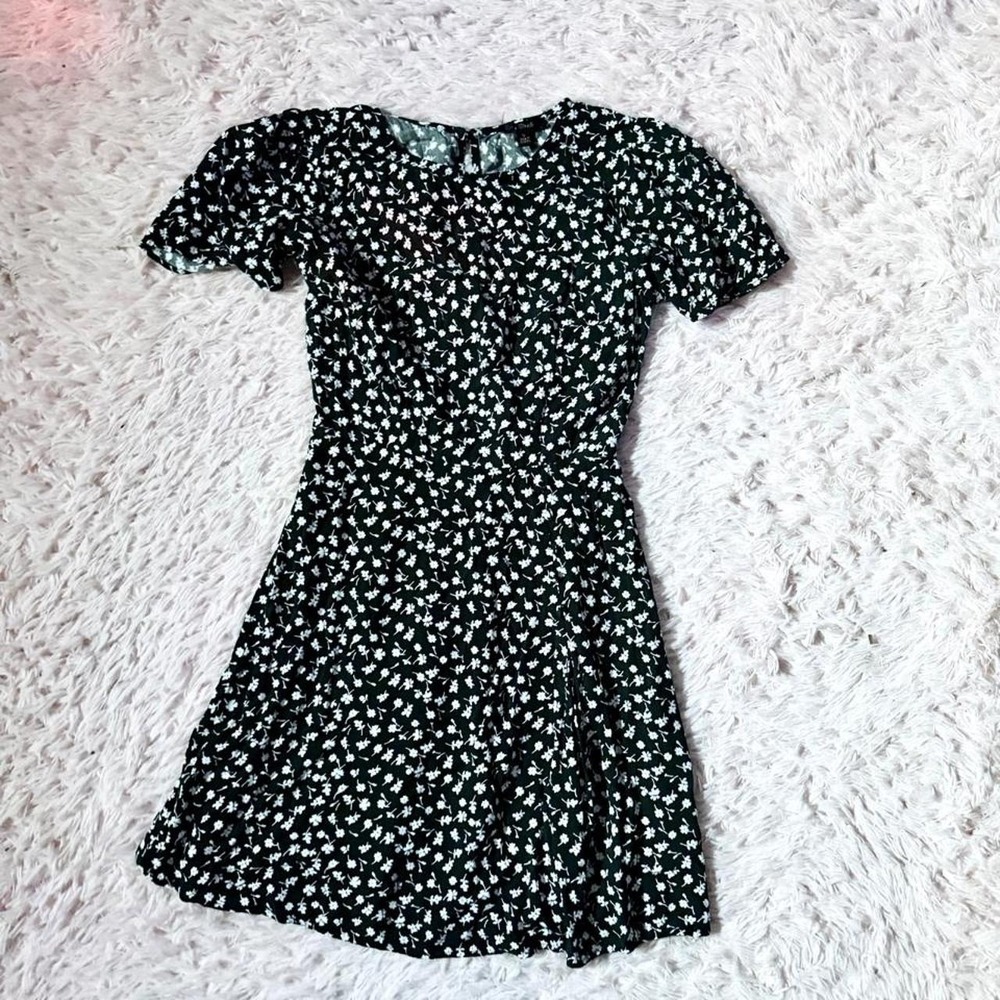 Delicate Mini Floral Cottage Core Boho Whimsygoth Indie Dress Womens S Prairie